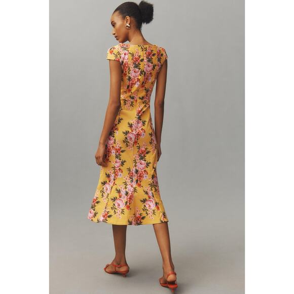 nwt ANTHROPOLOGIE MAEVE sz XL The Cecily in yellow motif - Picture 3 of 3